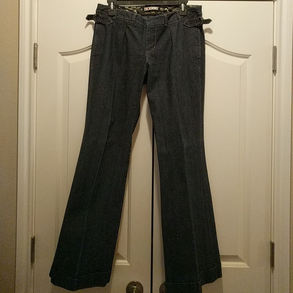Dressy wide leg denim